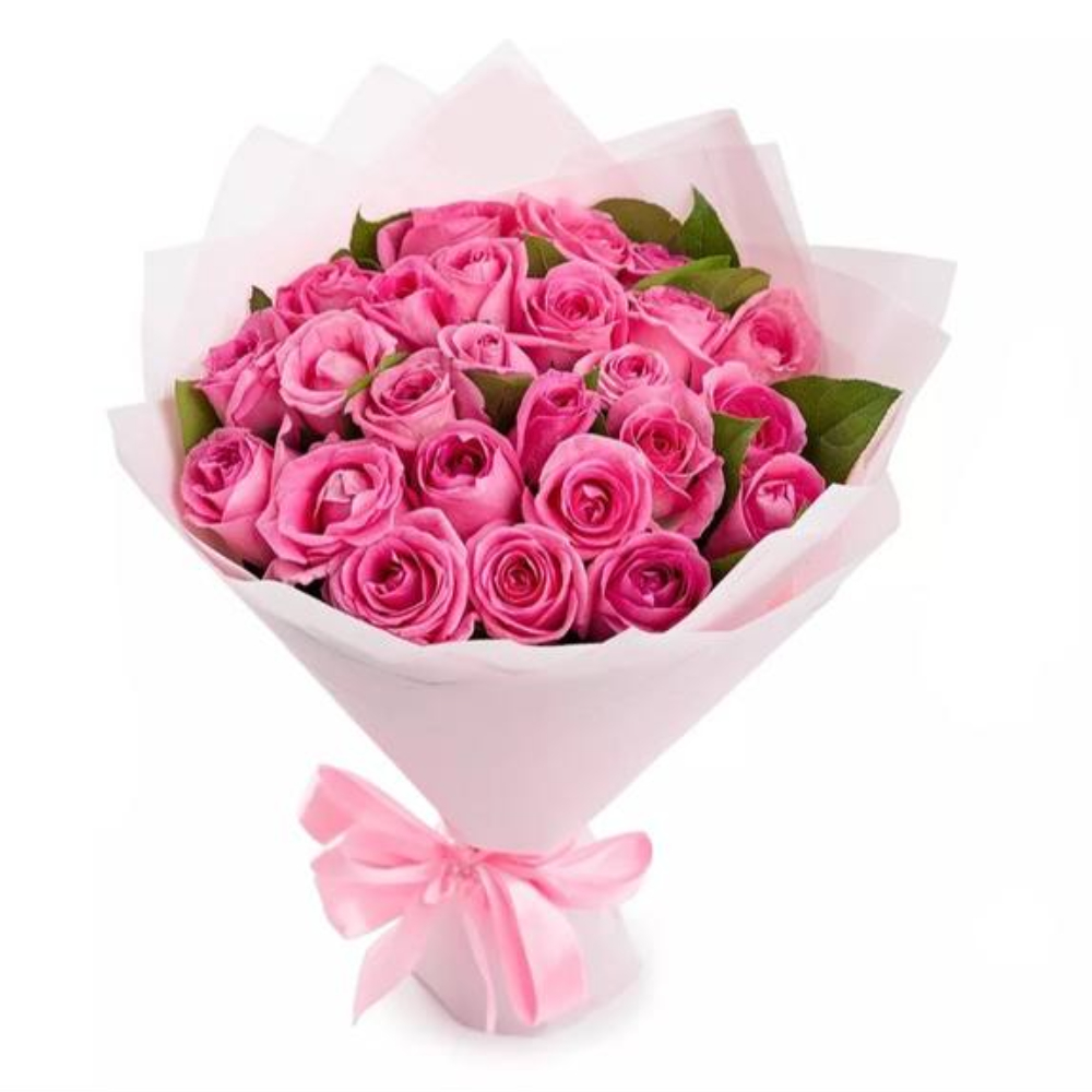 25 Розовых роз